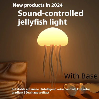 Jellyfish Mood Lamp LED Jellyfish Night Light Portable Jellyfish Lamp Jellyfish Decorations Smart Table Lamp for Bedside Desk